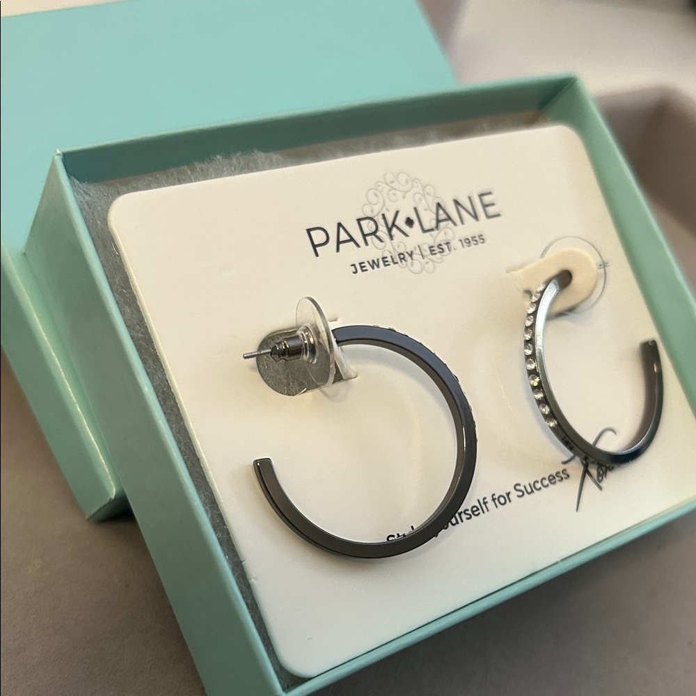 Park Lane Shiny Silver Hoop Earrings